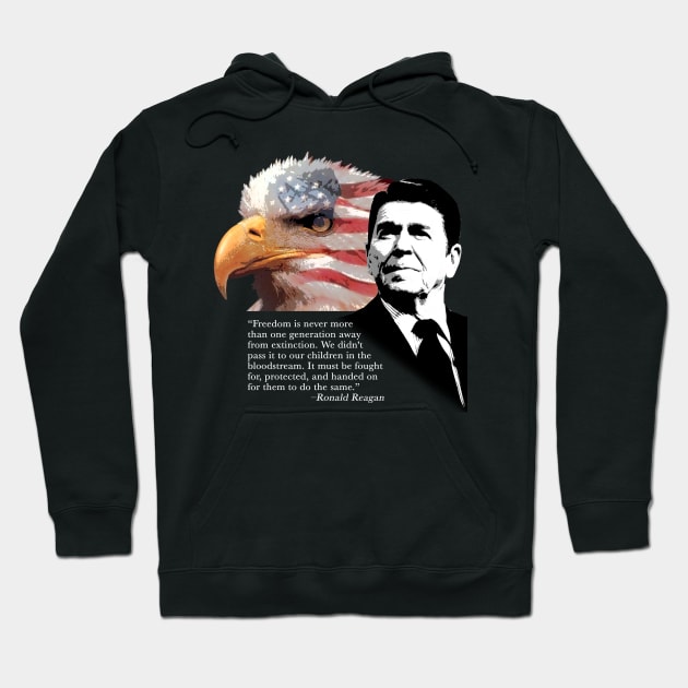 Ronald Reagan Quote 3 Hoodie by EJTees